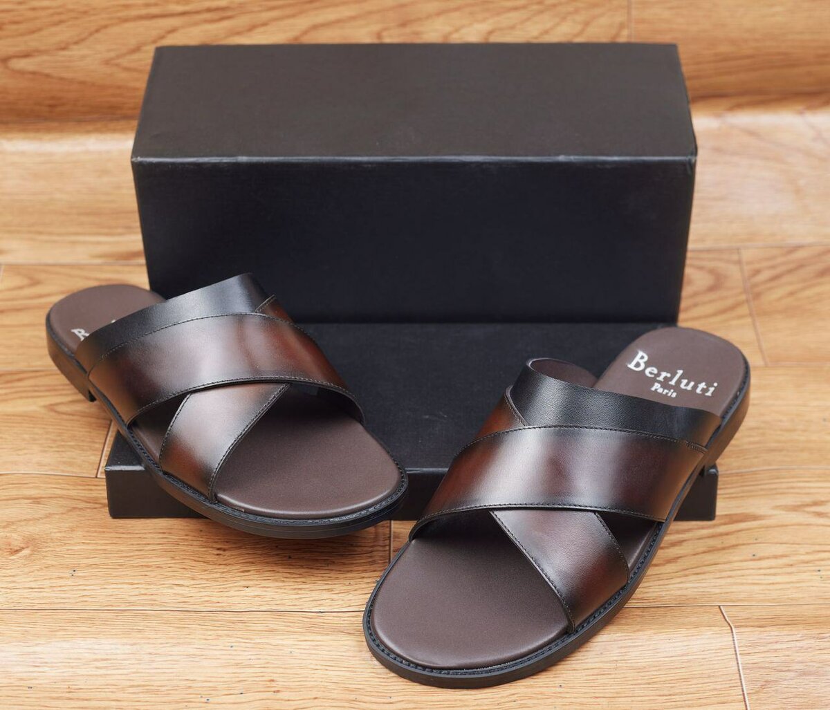 Sandales hommes en cuir