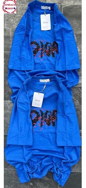 Set en tricot bleu tendance