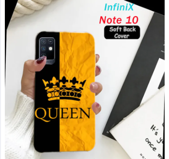 Infinix Note 10 Pouch Cover - Queen Soft Back Cover Case For Infinix Note 10