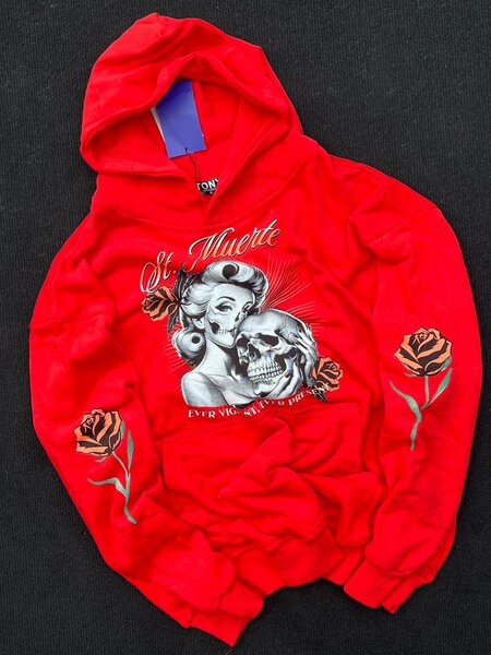 Sweat-shirt rouge graphique