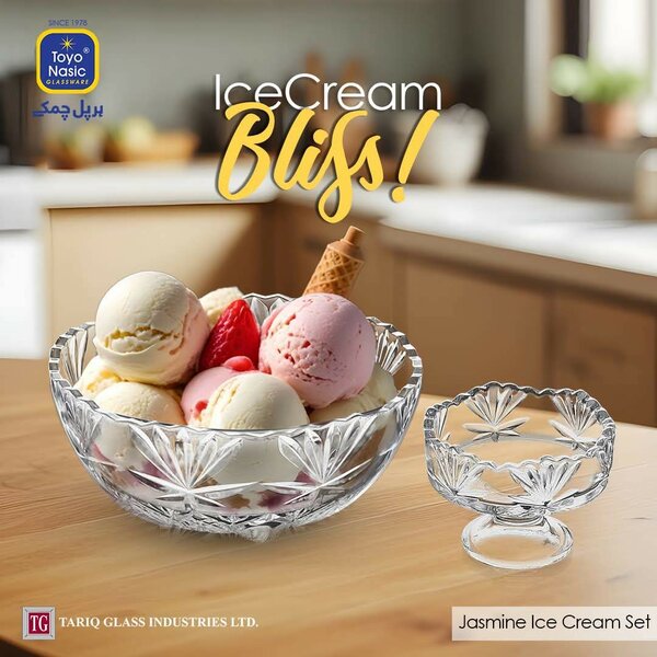 Toyo Nasic Ice cream Gift Set 7 Pieces Glass ware