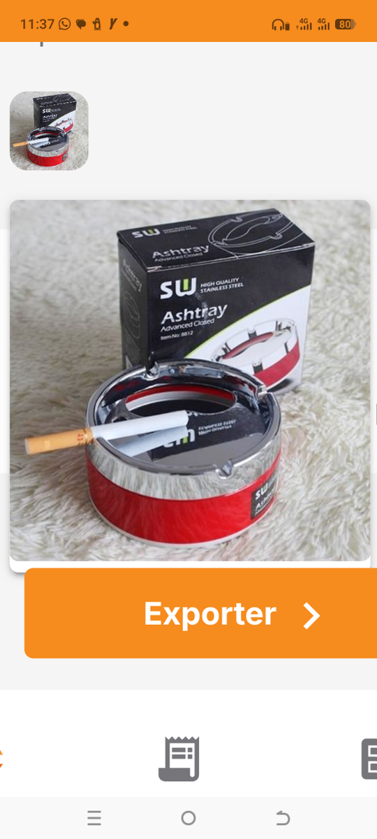 Cendrier en acier inoxydable SW