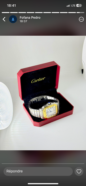 Montre Cartier argent et or