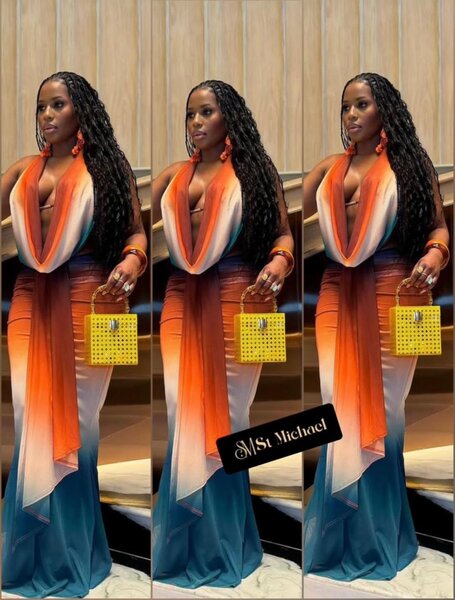 Robe dégradée soirée glamour