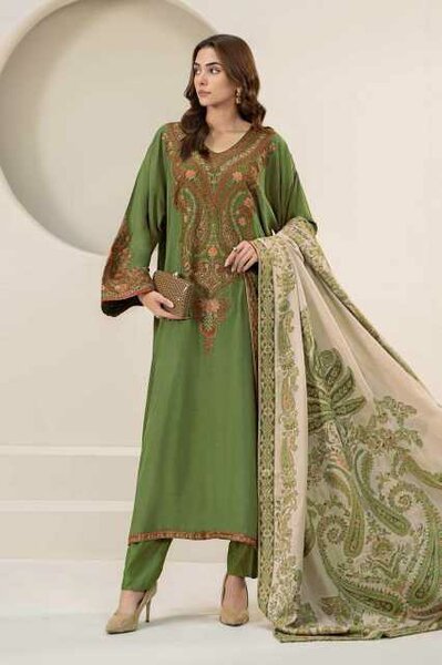3 Pcs Unstitched Women Suit
