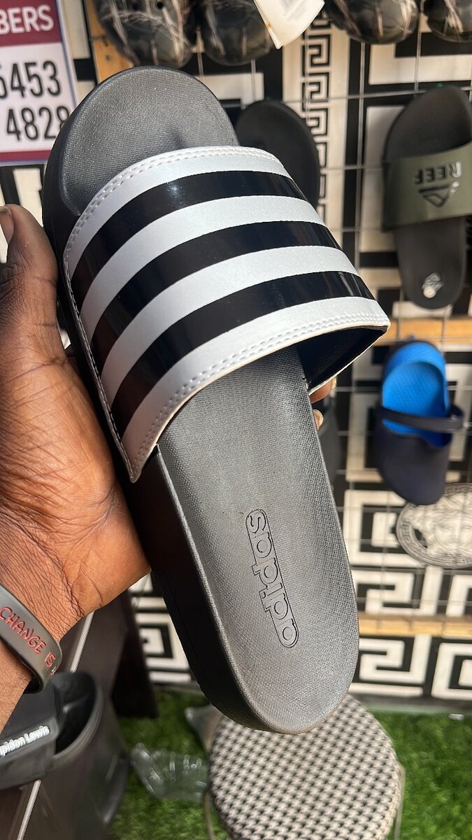 Adidas 3 stripes slides