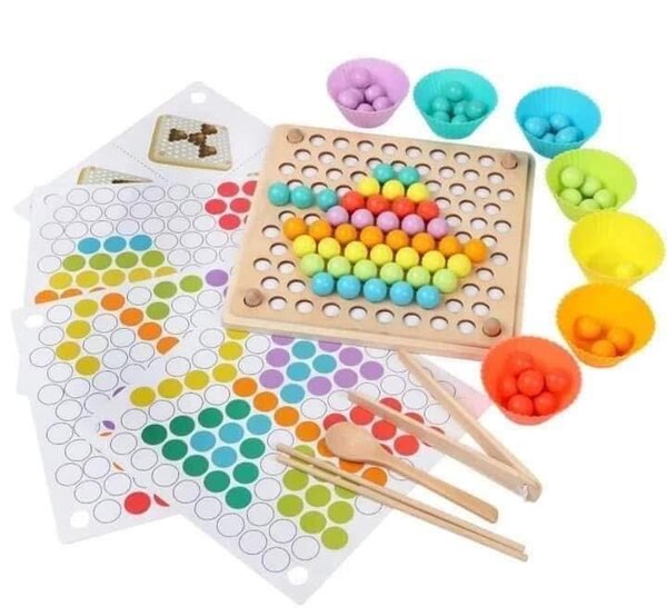 Jeu Montessori Billes Colorées