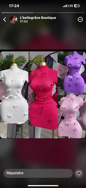 Robe moulante chic à nœuds