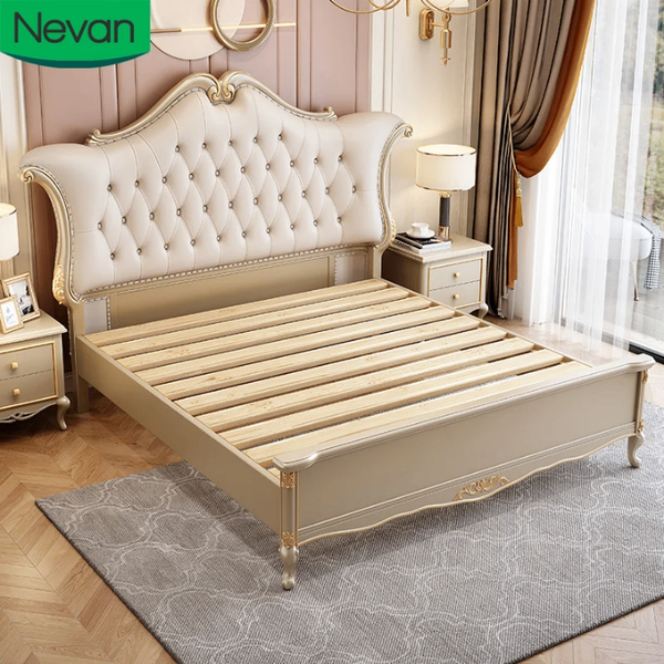 Lit élégant Nevan en bois