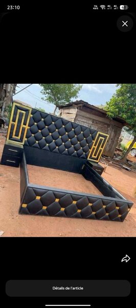 Cadre de lit capitonné luxe