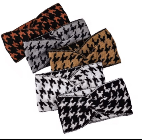 Bandeaux en tricot houndstoot.