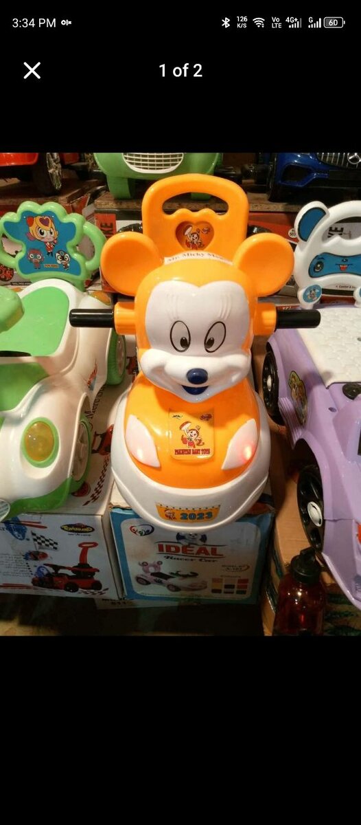 Mickey Mouse Light Music Push Car