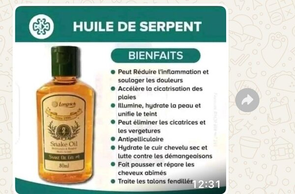 Huile de Serpent Éclatante