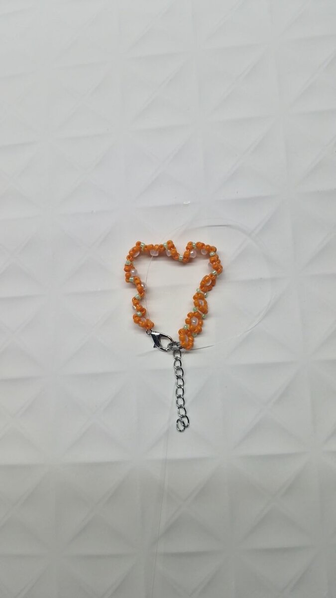 Bracelet perles orange