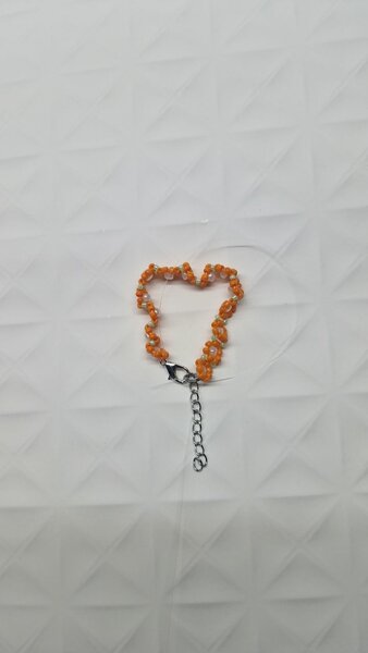 Bracelet perles orange