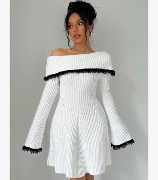 трикотажное мини платье