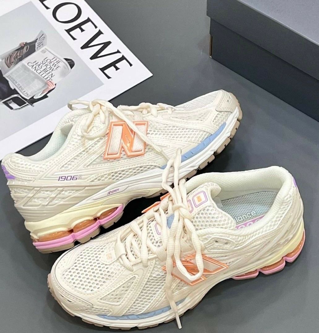 Baskets blanches multicolores