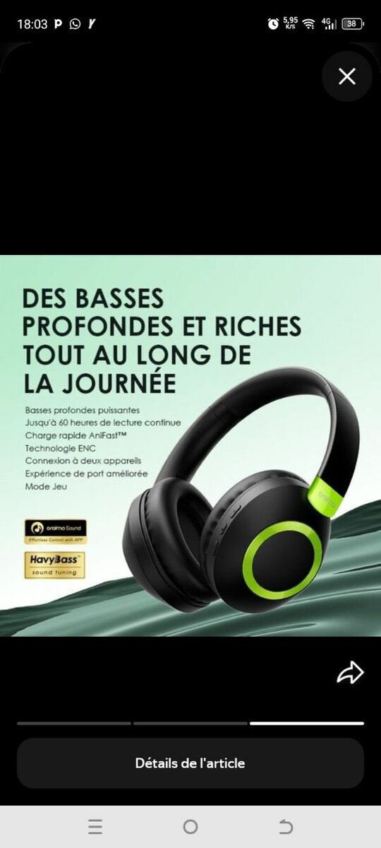 Casque Sans Fil Audio Immersif