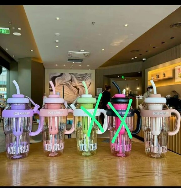 Bouteille à paille arc-en-ciel