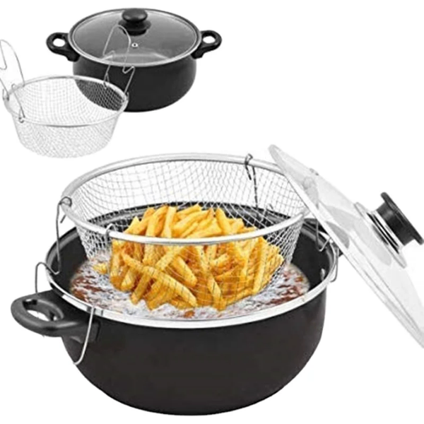Friteuse 28cm en acier inoxyde