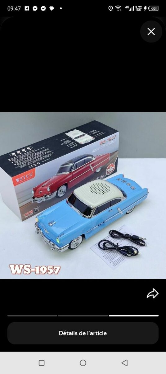 Enceinte Bluetooth Voiture Vintage
