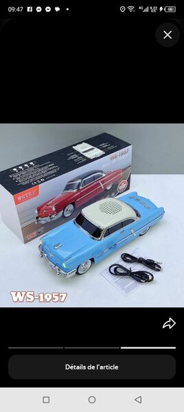 Enceinte Bluetooth Voiture Vintage