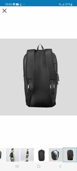 10l quechua black  bag
