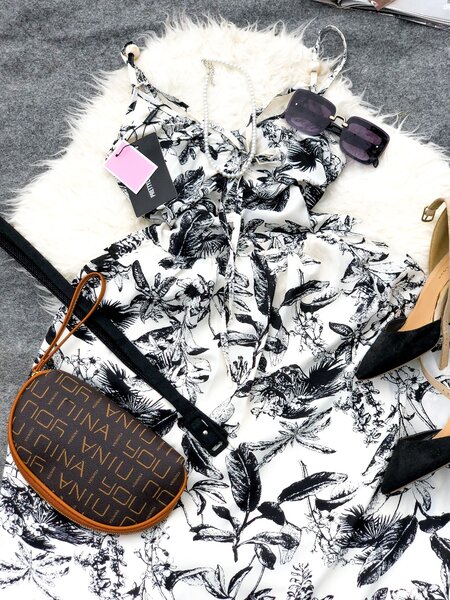 Black and white dress