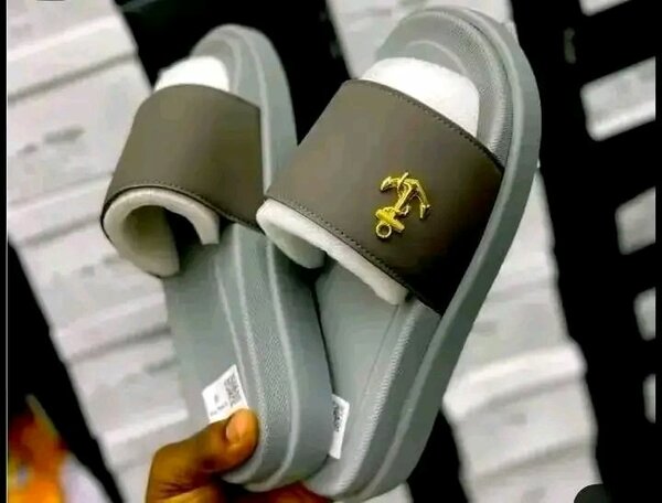 Mules homme gris et marron