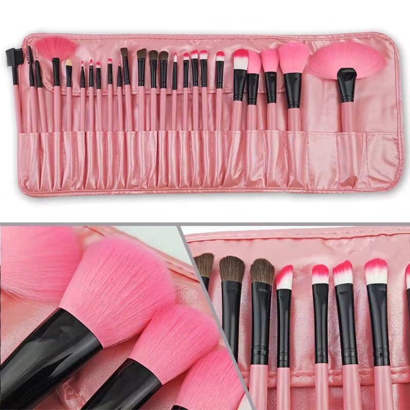 24-Piece Makeup Brush Set with Bag