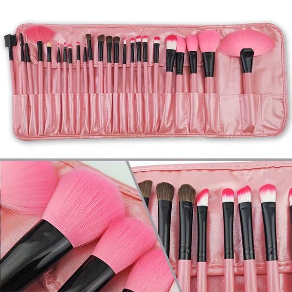24-Piece Makeup Brush Set with Bag