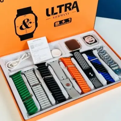 Y80 Ultra 8 In 1 Smart Watch 8 Straps 49mm Big Display