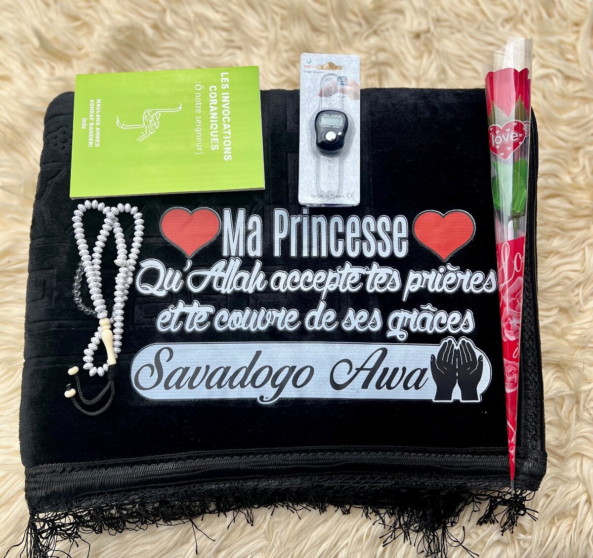 Tapis de prière personnalisé