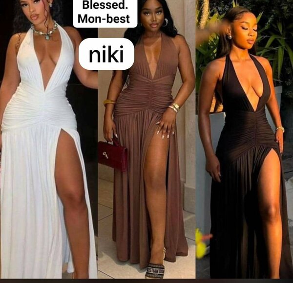 Robe Évasée Sans Manche Fendue