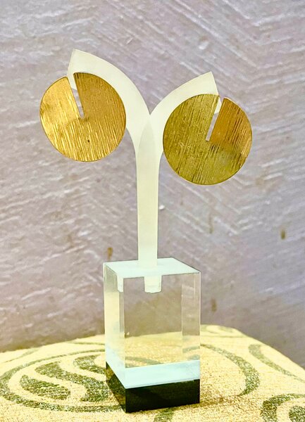 Boucles d'oreilles en bois doré