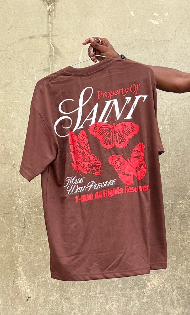 T-shirt marron "SAINT"
