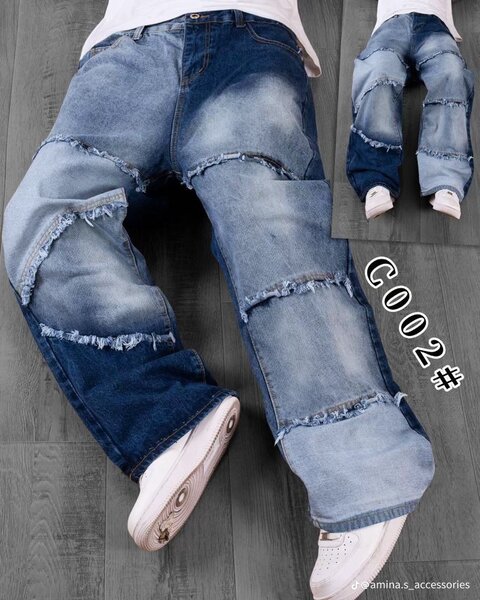 Jeans mode déchirée rétro