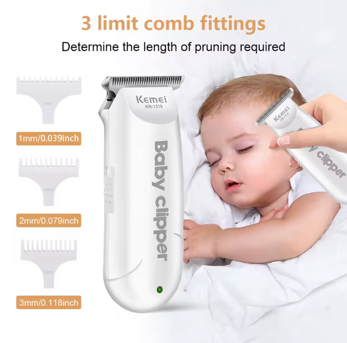 Tondeuse Bébé Silencieuse Kemei