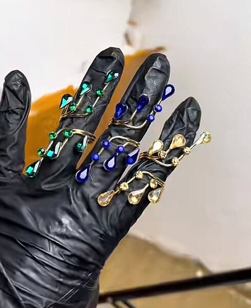 Bagues fantaisie élégantes cristal