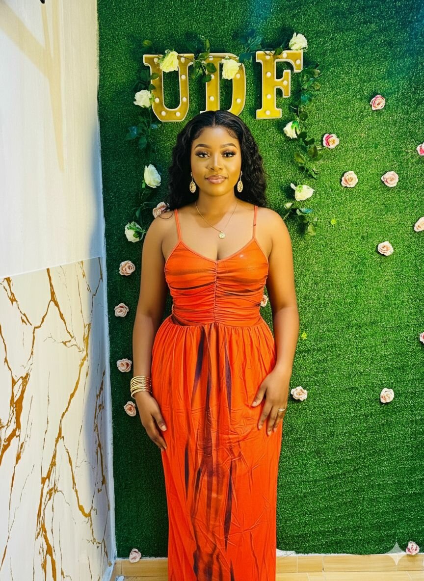 Robe Évasée Orange Élégante