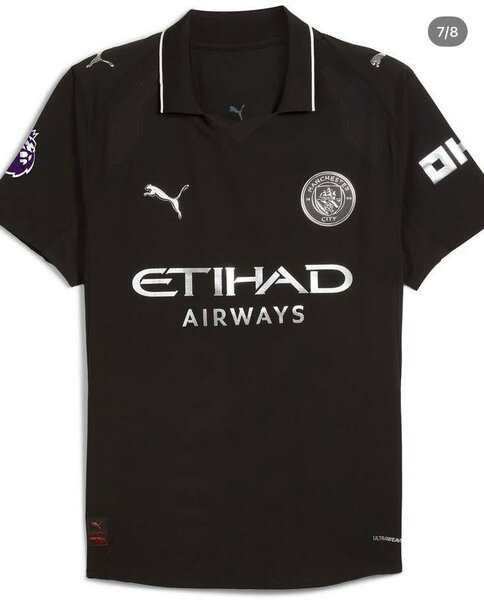 Maillot Man City Noir Supporte
