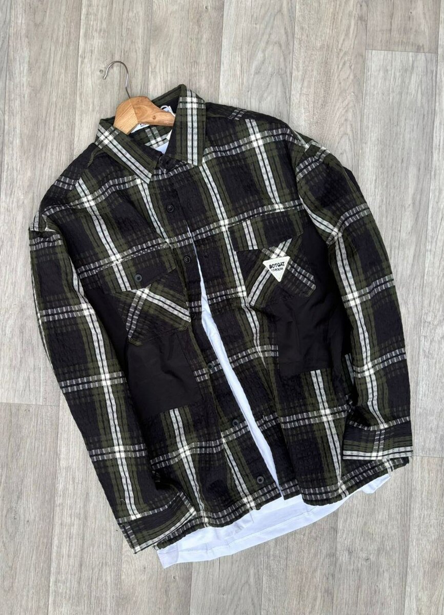 Chemise à carreaux unisexe