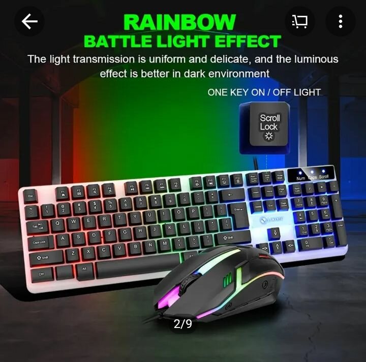 Gaming keyboard and mouse