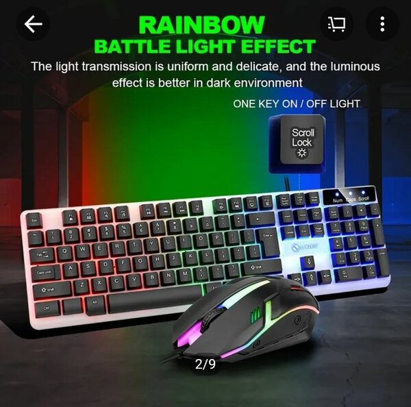 Gaming keyboard and mouse