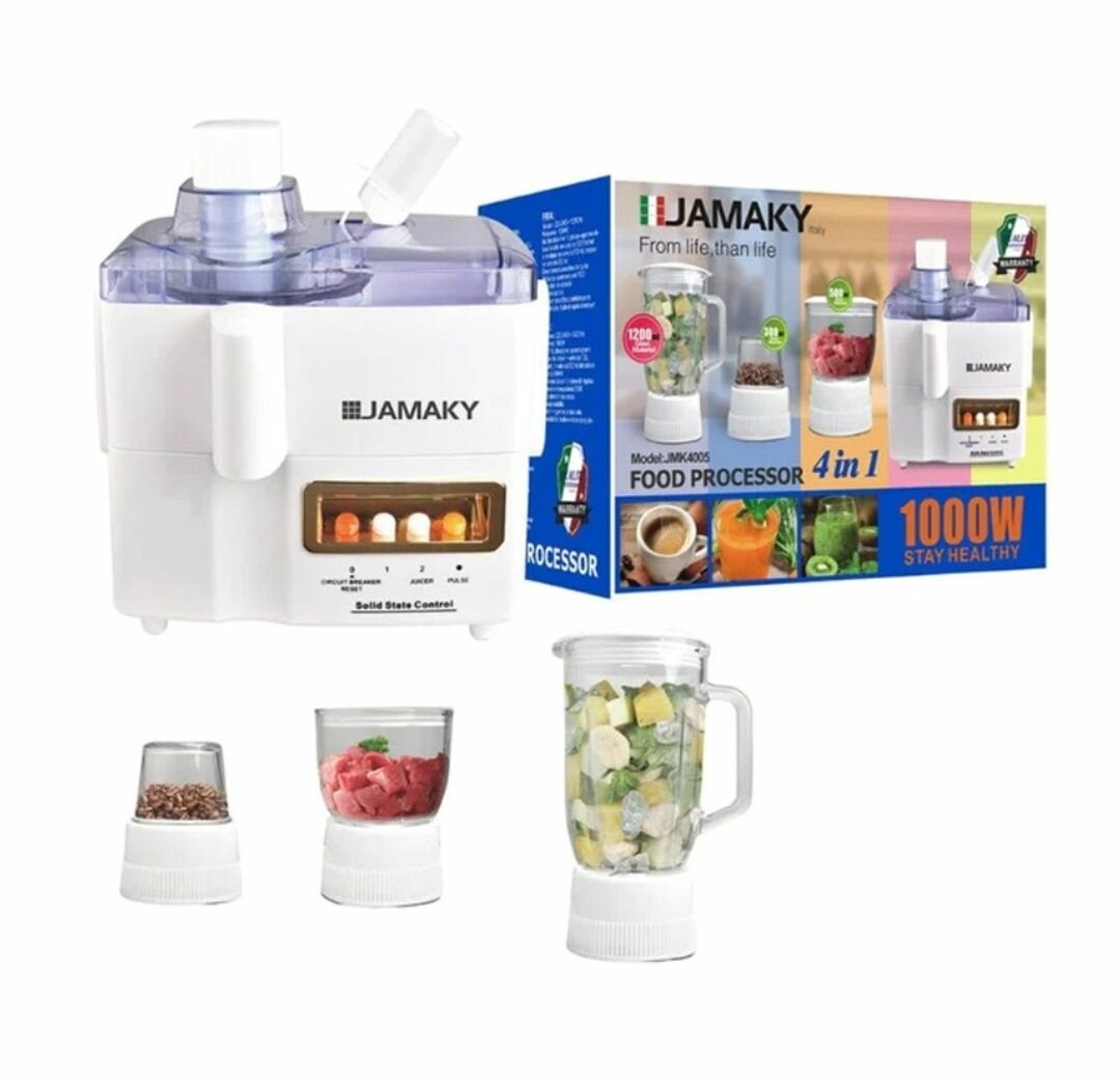 4-IN-1 1000W FOOD PROCESSOR WITH 3 ACCESSORIES JMK4005 Model