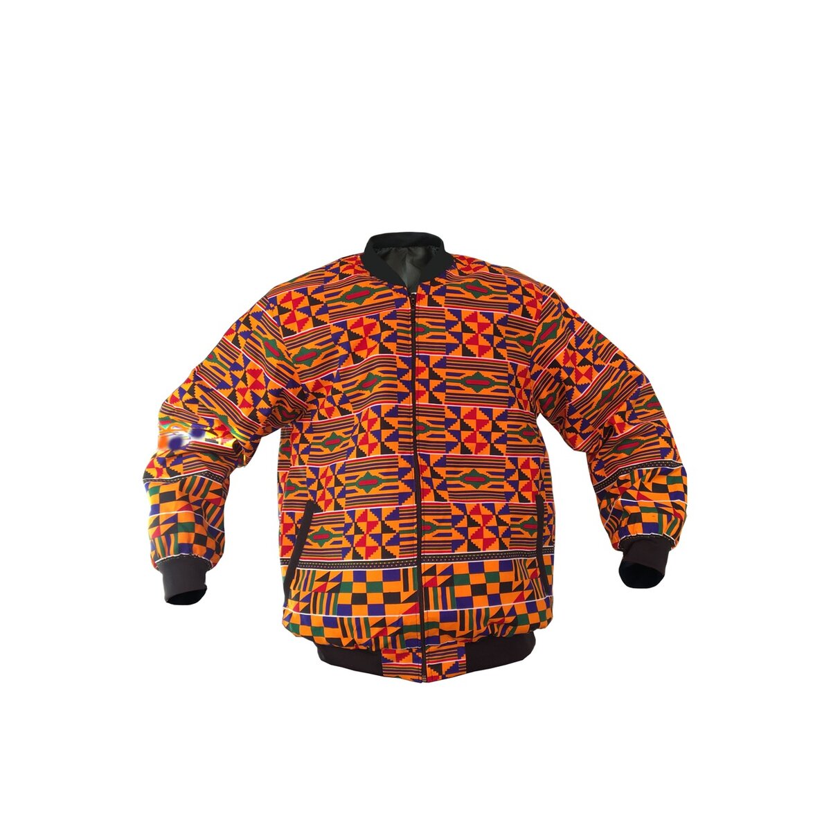 African print bomber jacket