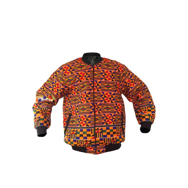 African print bomber jacket
