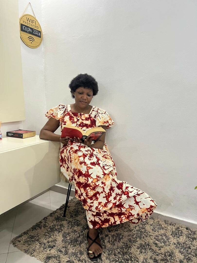 Robe longue en wax colorée