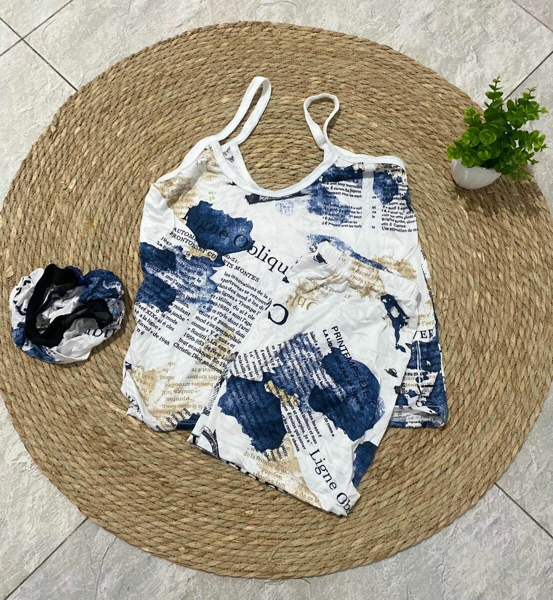 Pyjama d'été imprimé