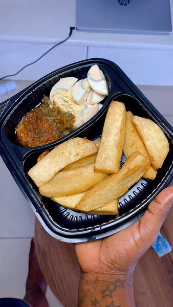 Igname grillé +oeuf